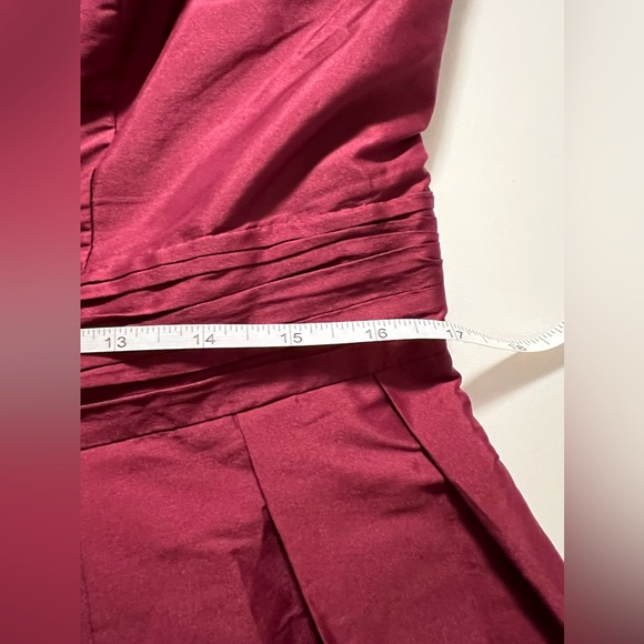 NWOT Ellen Tracy beaded neck burgundy holiday dress SZ 14 L - Picture 7 of 7